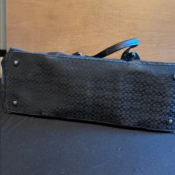 Coach Black Signature Jacquard Tote - Picture 5 of 11